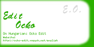 edit ocko business card